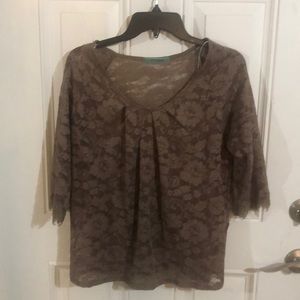 Tan lace top